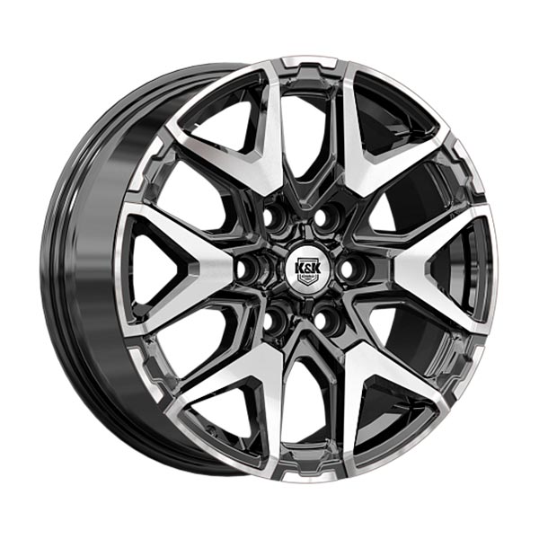 диски КиК ГАНГУТ 7,5xR18 6x139,7 100,1 36 алмаз_черный